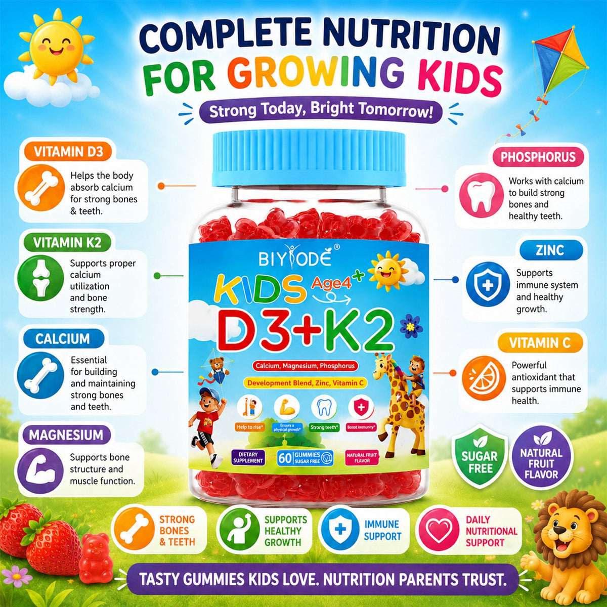 Kids Vitamin D3 + K2 Gummies: A Parent-Friendly Label Review