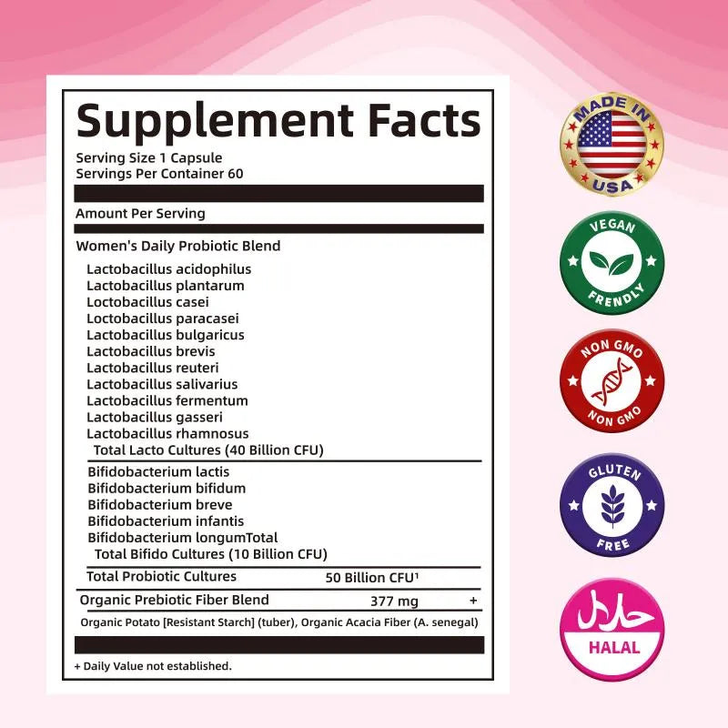 Biyode Women's Probiotic Capsules Nutritional Supplements