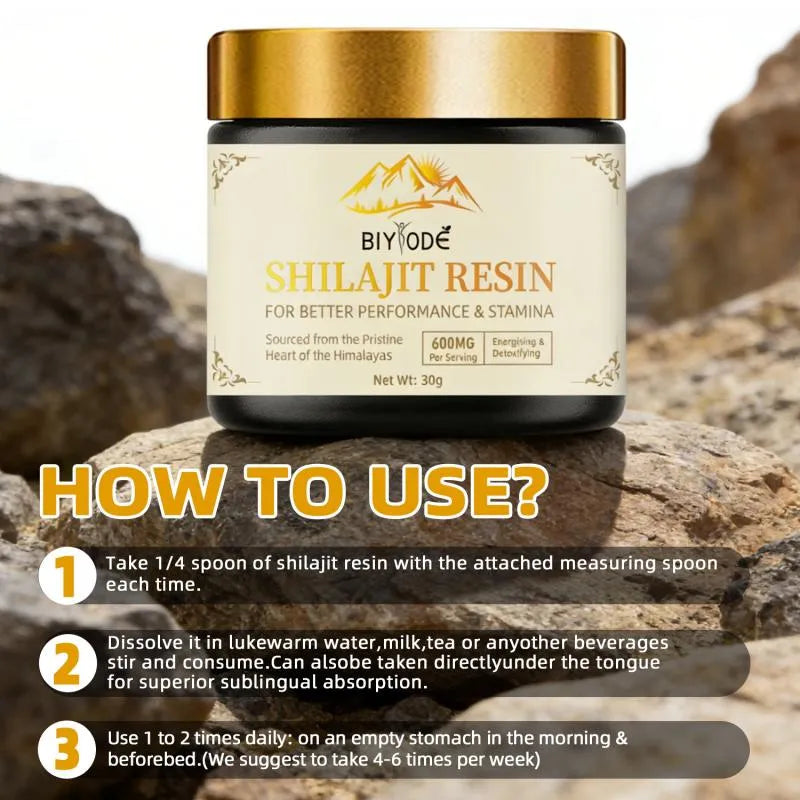 Shilajit Paste (Gold Lid Upgraded Version) | High-purity Himalayan mineral essence | Daily vitality supplement