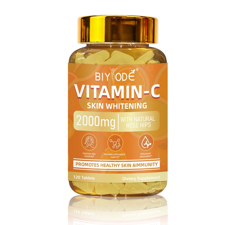 BIYODE Vitamin C with Natural Rose Hips – 120 Tablets
