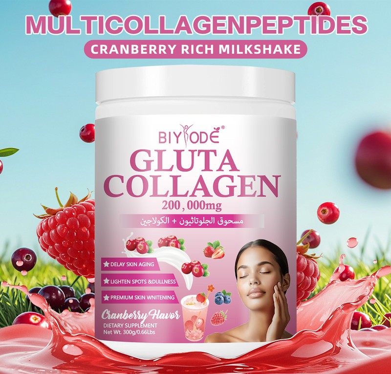 BIYODE Gluta Collagen Cranberry-Flavored Beauty Drink Powder – 300 g