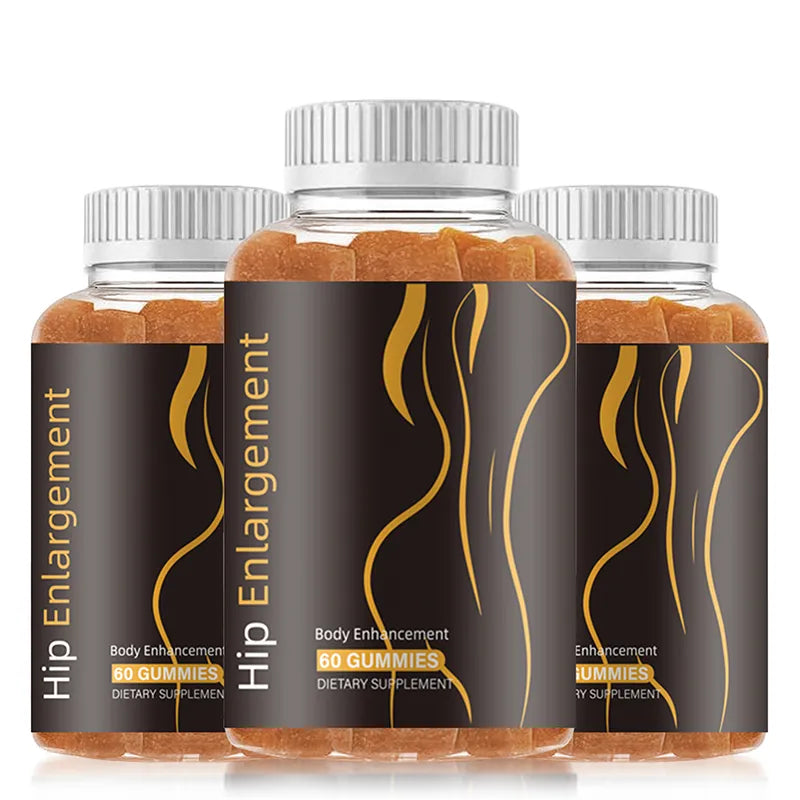 Hip Enlargement Gummies – Healthy Curves & Body Enhancement Wellness Supplement for Women | 60 Gummies