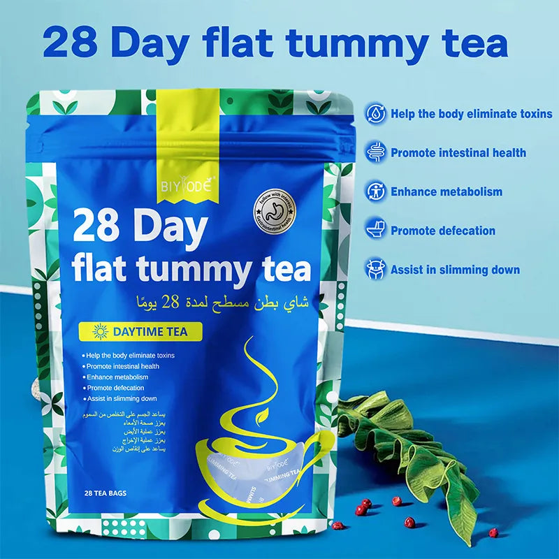 Biyode 28 Day Flat Tummy Tea 28 Tea Bags Promote Defecation