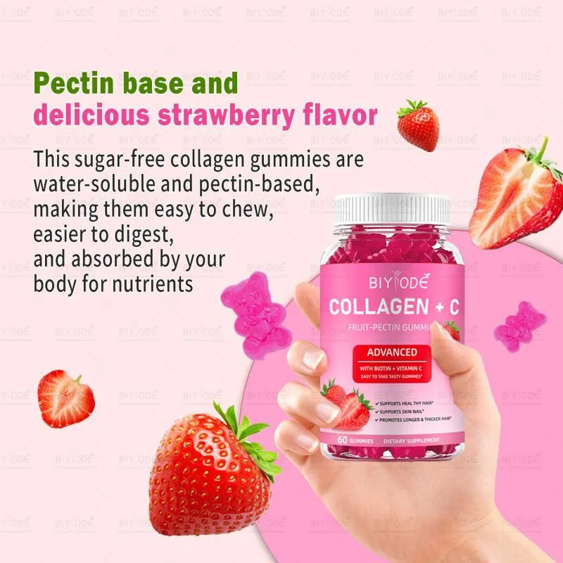 Biyode Collagen+VitaminC Gummies Suitable for Men and Women Aged 25+