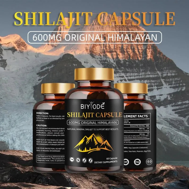 Shilajit AG 8-in-1 Advanced Herbal Blend Capsules for Daily Wellness