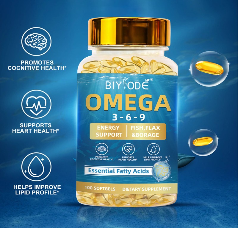 BIYODE Omega 3-6-9 heart and cognitive wellness supplement