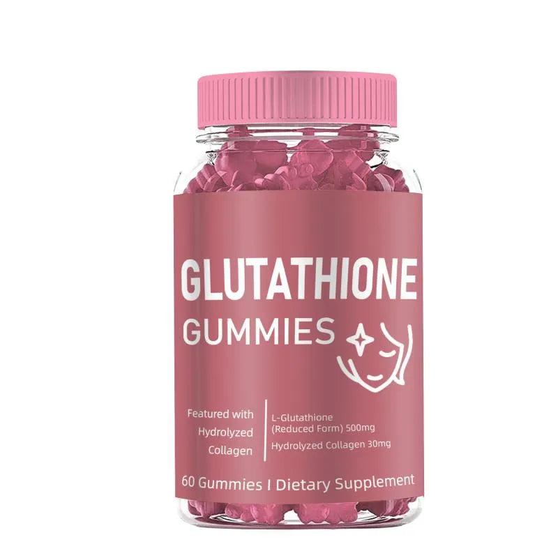 L-Glutathione Gummies 500mg with Hydrolyzed Collagen – Beauty & Skin Wellness Dietary Supplement, 60 Gummies