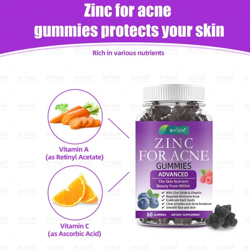 Zinc Gummies | Immune Support & Daily Wellness Supplement | 60 Gummies