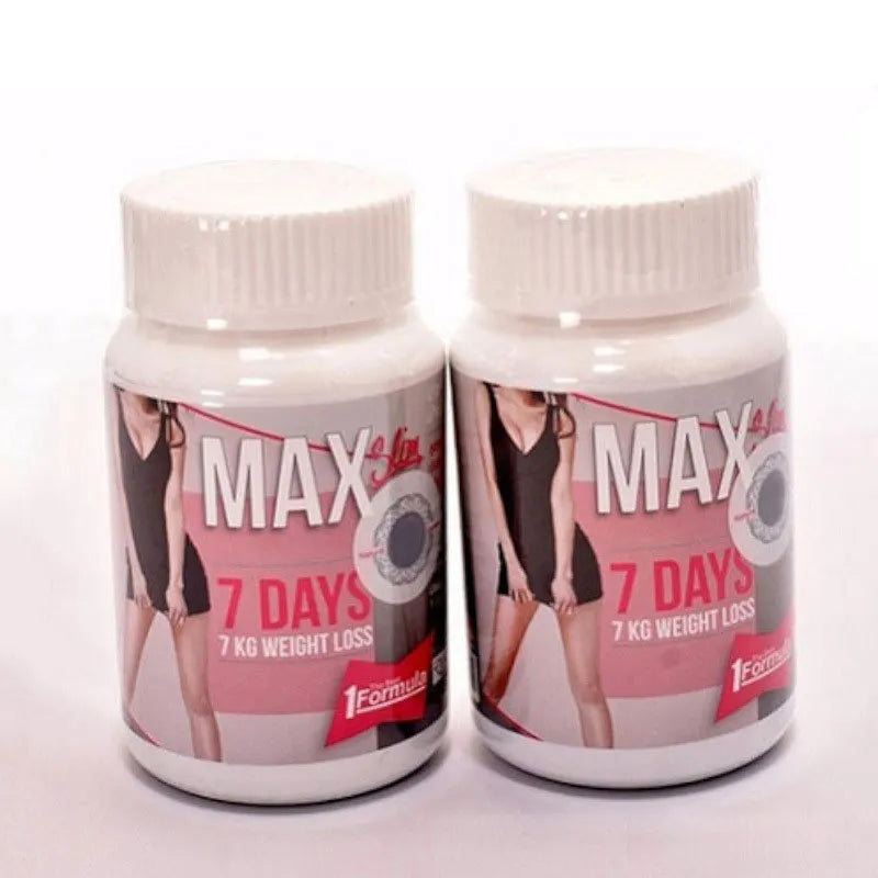MAX Slim 7 Days Weight Loss Capsules – Natural Fat Burner & Body Slimming Support Supplement for Women