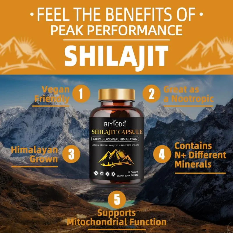 Shilajit AG 8-in-1 Advanced Herbal Blend Capsules for Daily Wellness