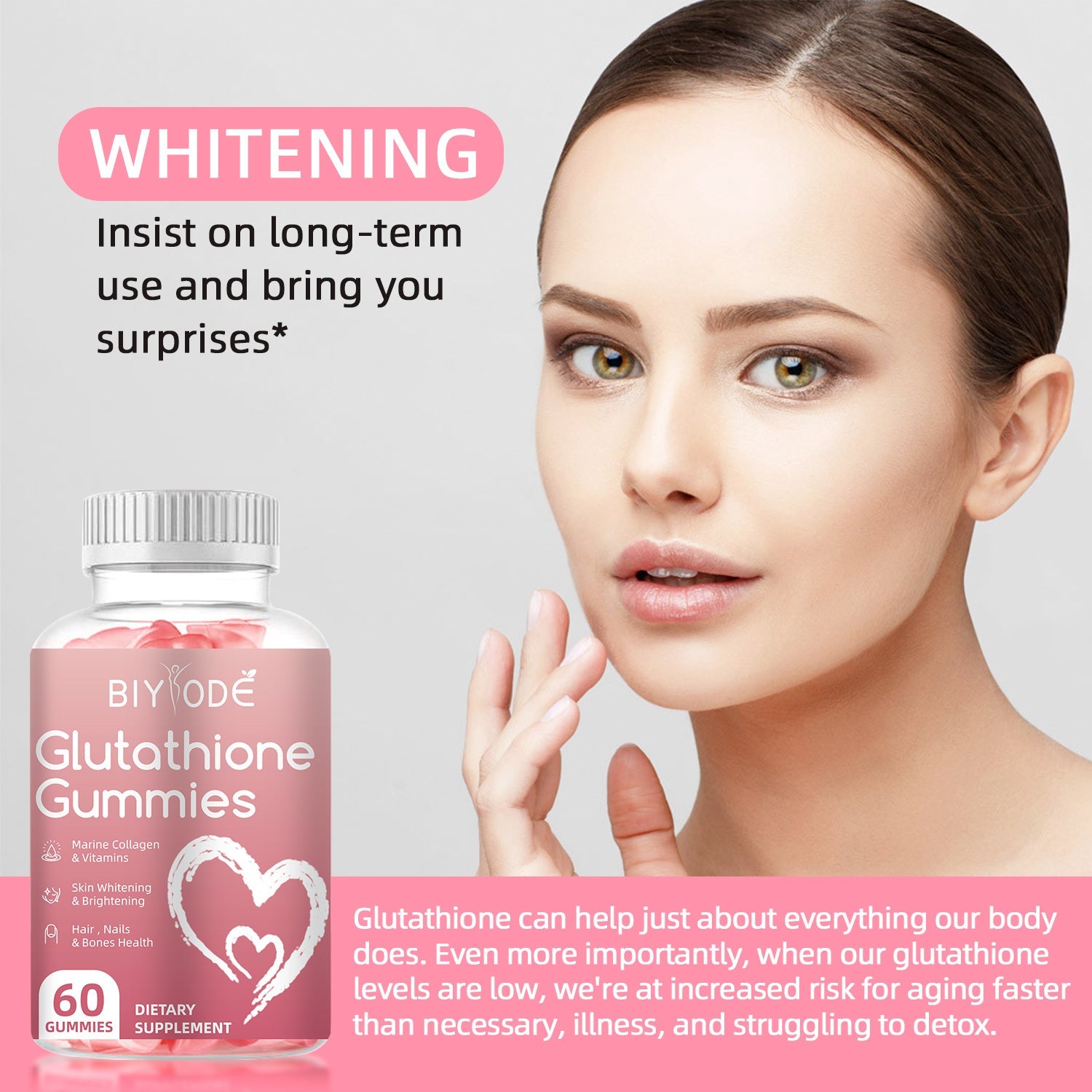 BIYODE Glutathione Skin Care - Skin Brightening Anti-Aging Collagen