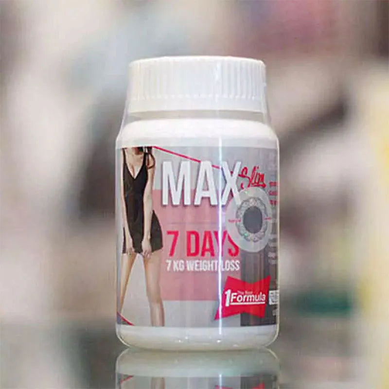 MAX Slim 7 Days Weight Loss Capsules – Natural Fat Burner & Body Slimming Support Supplement for Women