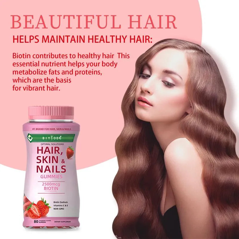 Biyode Hair Skin & Nails Gummies Nutritional Supplements