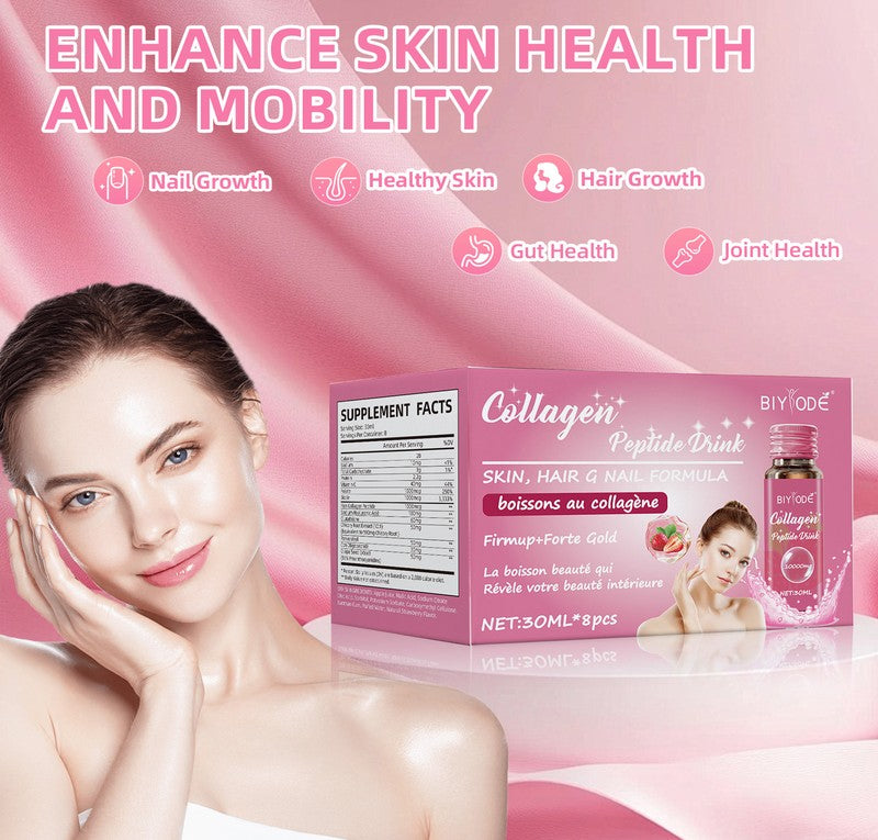 BIYODE Collagen Peptide Beauty Drink 10,000 mg – 8 × 30 mL