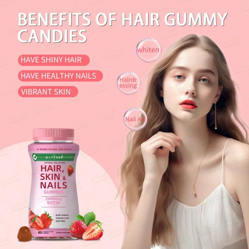 Biyode Hair Skin & Nails Gummies Nutritional Supplements