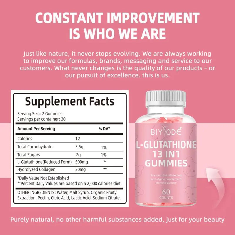 Biyode L-Glutathione 13 in 1 Gummies Dietary Supplements