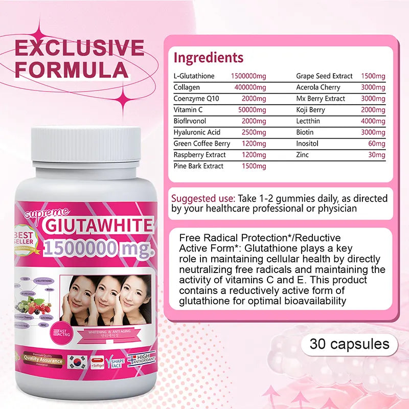 Biyode Glutathione Capsule Skin Support Vegan Supplement