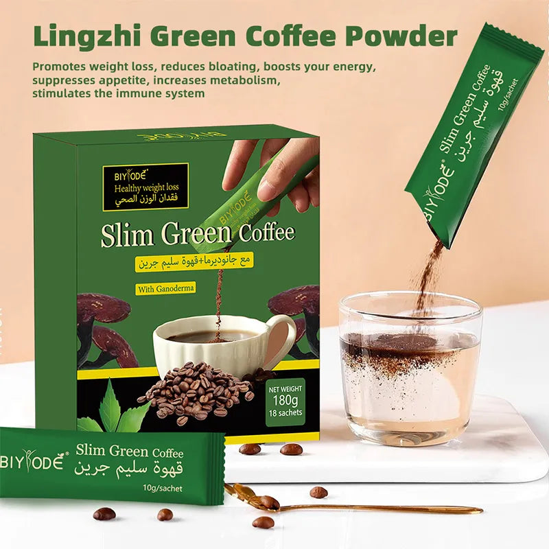 Biyode Lingzhi Green Coffee Powder 10g Supplement