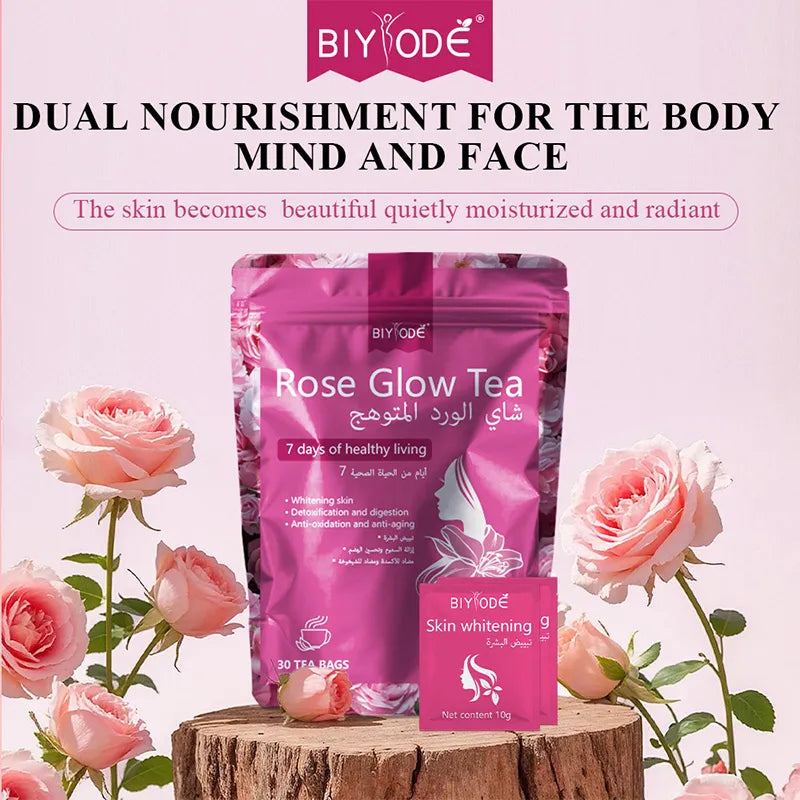 Biyode Rose Glow Tea Skin Whitening Tea Supplement