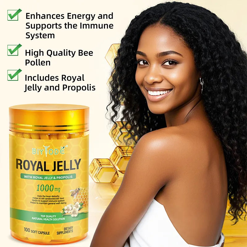Biyode Royal Jelly Capsules 1000mg 100 Soft Capsule