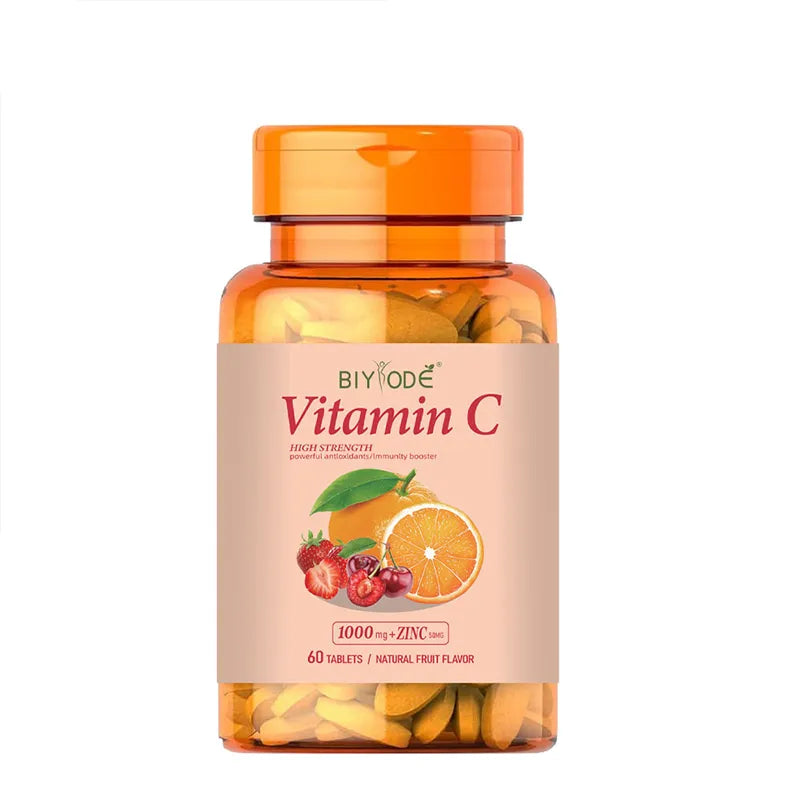 Biyode Vitamin C Tablets Natural Fruit Flavor Vegan