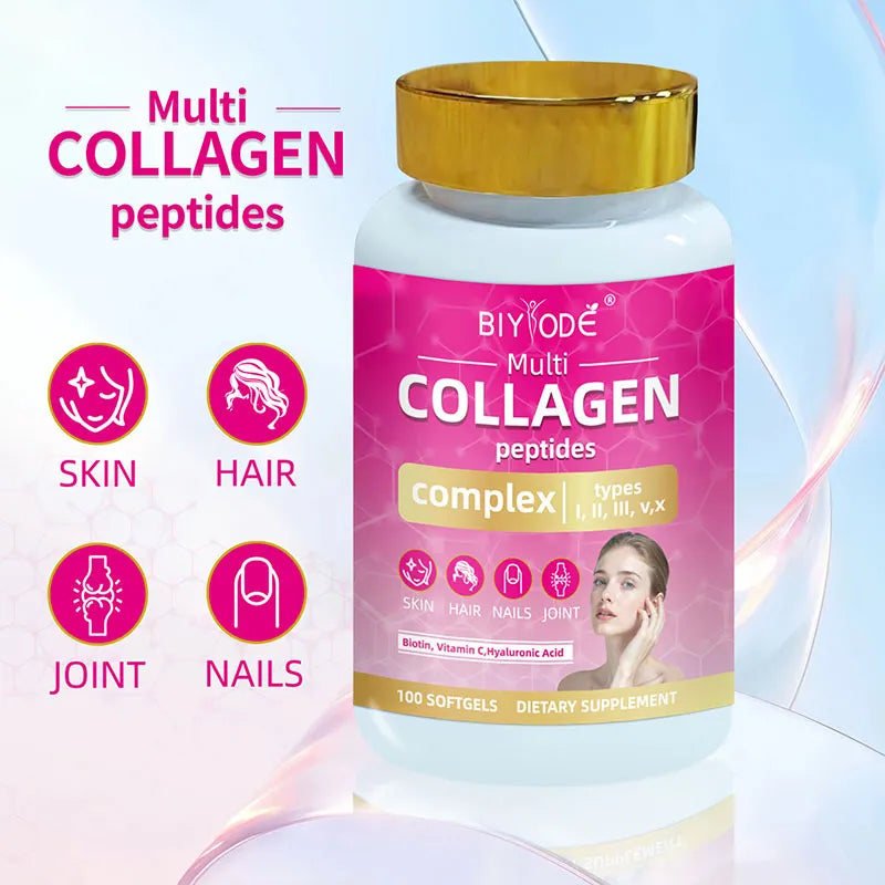 Collagen Peptides Softgels For Skin Nail Hair