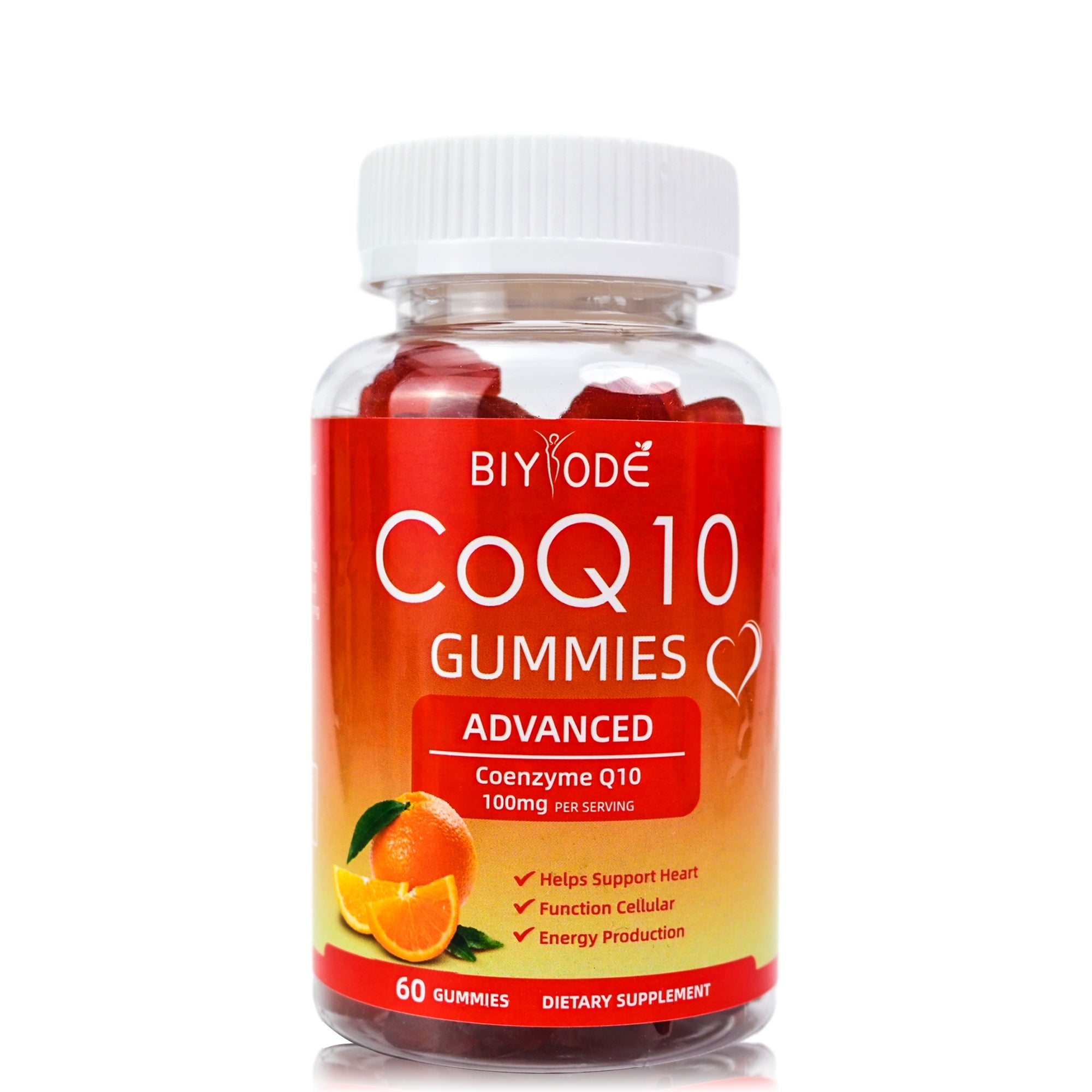 BIYODE CoQ10 Gummies, 100 mg Supplement for Heart Health Support