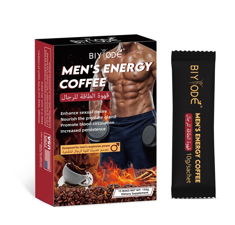 BIYODE Men’s Energy Herbal Coffee with Maca, Tongkat Ali & Ginseng – 15 Sachets