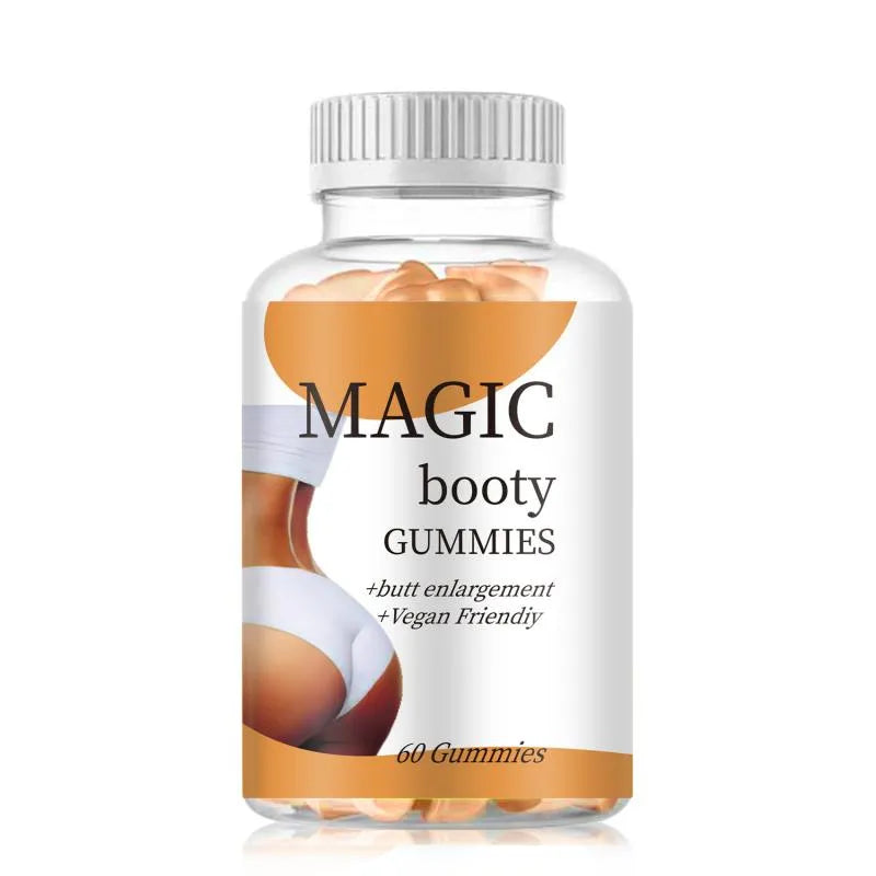 Magic Booty Gummies – Vegan Butt Enhancement & Healthy Body Support Gummies for Curves Wellness | 60 Gummies