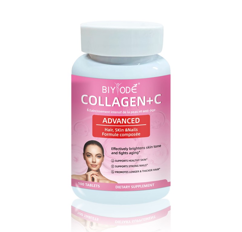 BIYODE Advanced Collagen + Vitamin C Hair, Skin & Nails – 100 Tablets