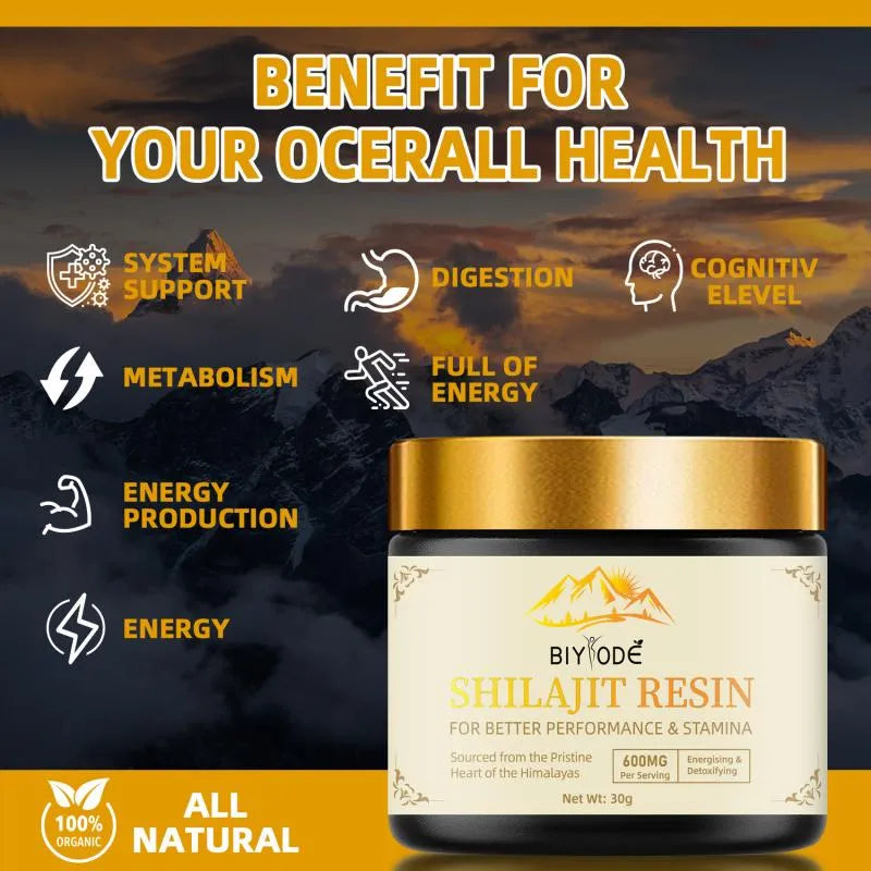 Shilajit Paste (Gold Lid Upgraded Version) | High-purity Himalayan mineral essence | Daily vitality supplement