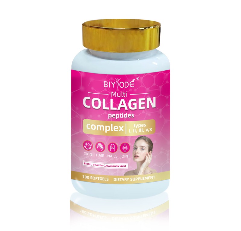 BIYODE Multi Collagen Peptides Complex 100 softgels bottle