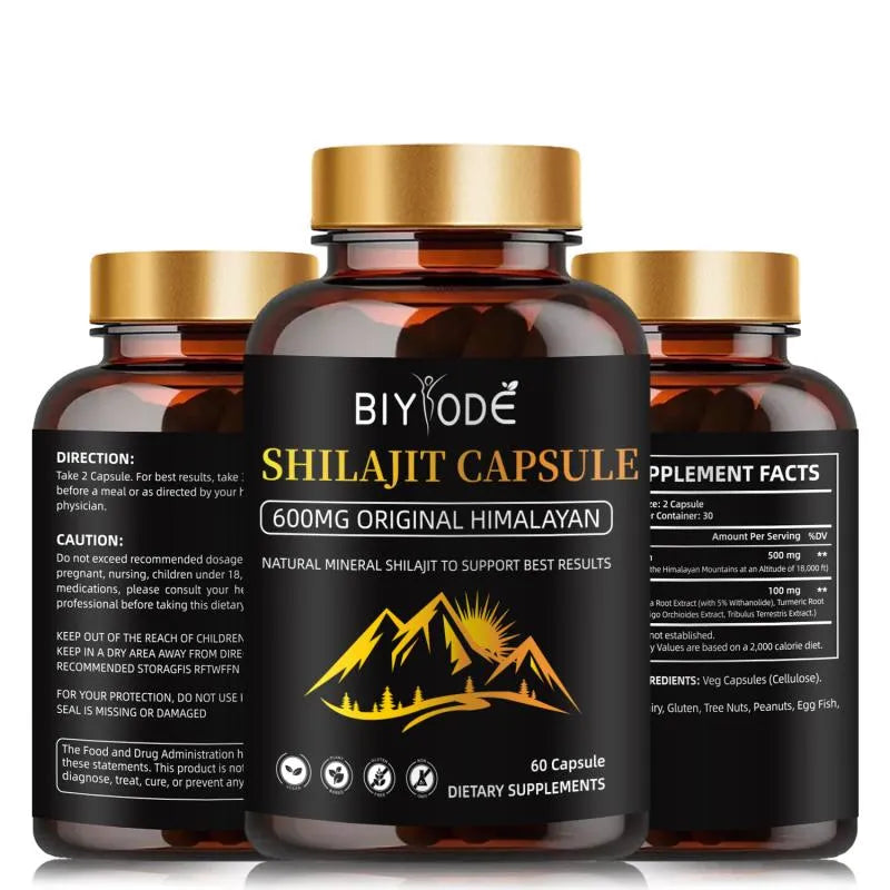 Shilajit AG 8-in-1 Advanced Herbal Blend Capsules for Daily Wellness