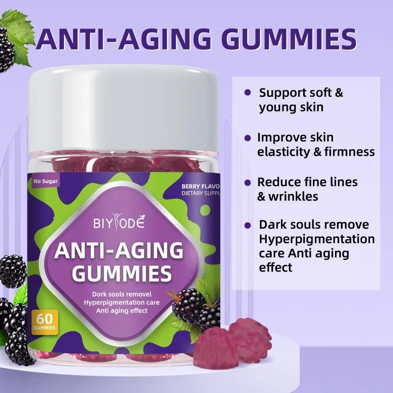 Anti-Aging Beauty Gummies for Radiant Skin & Youthful Glow