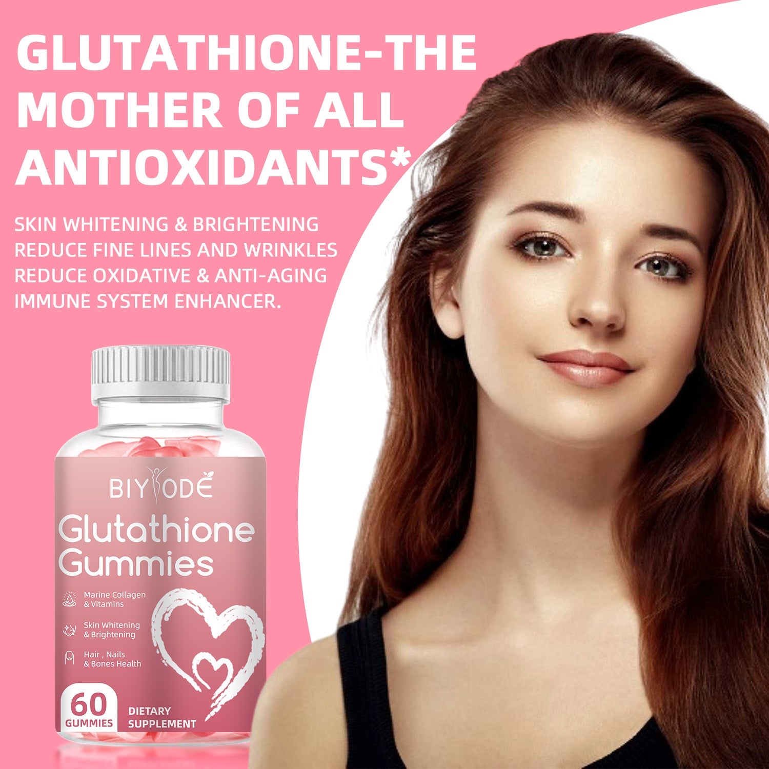 BIYODE Glutathione Skin Care - Skin Brightening Anti-Aging Collagen