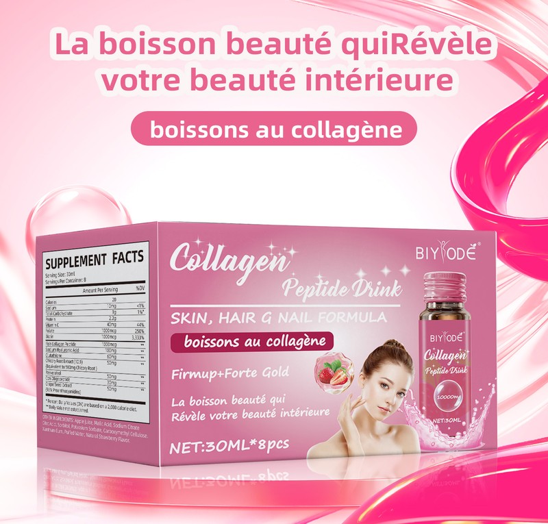 BIYODE Collagen Peptide Beauty Drink 10,000 mg – 8 × 30 mL