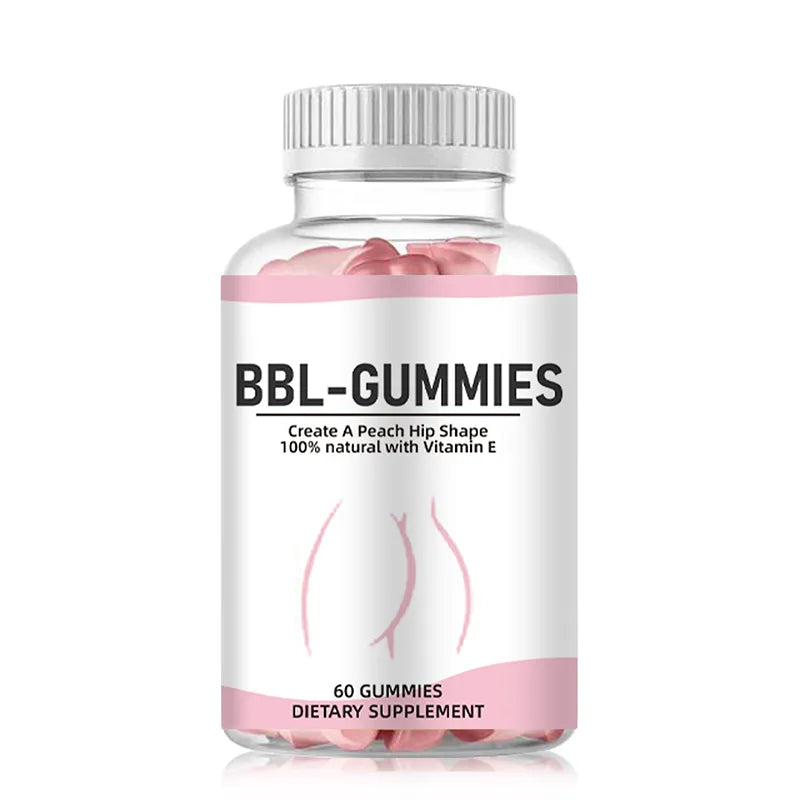 BBL Hip Enhancement Gummies – 100% Natural, Boost Your Curves with Vitamin E