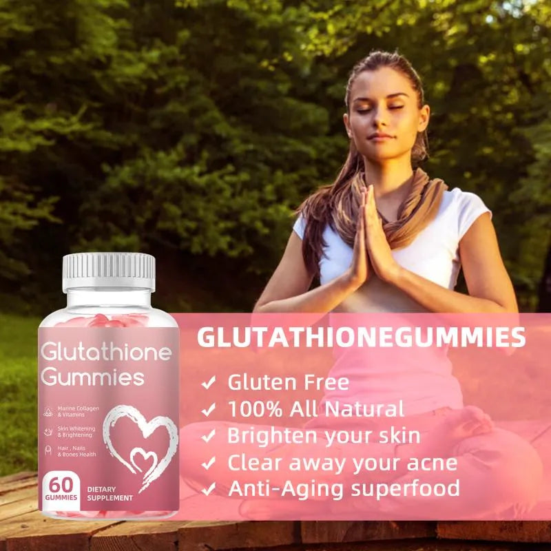 Skin Whitening Gummies – Glutathione, Vitamin C & Collagen Beauty Supplement