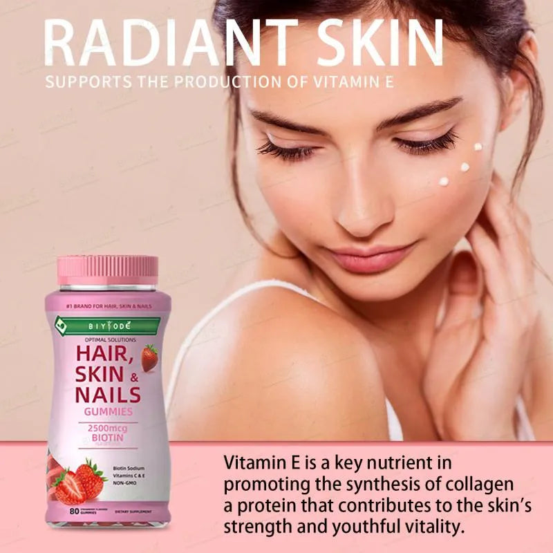 Biyode Hair Skin & Nails Gummies Nutritional Supplements