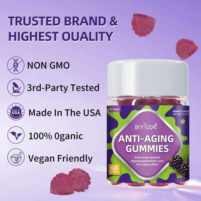 Anti-Aging Beauty Gummies for Radiant Skin & Youthful Glow