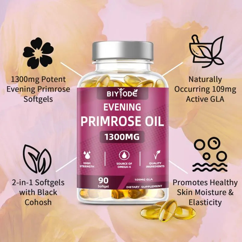Biyode Evening Primrose Oil Capsules Health Supplement
