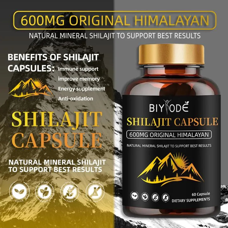 Shilajit AG 8-in-1 Advanced Herbal Blend Capsules for Daily Wellness