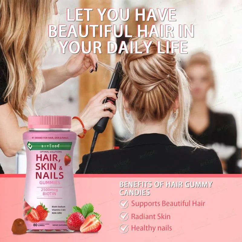 Biyode Hair Skin & Nails Gummies Nutritional Supplements