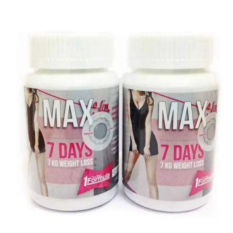 MAX Slim 7 Days Weight Loss Capsules – Natural Fat Burner & Body Slimming Support Supplement for Women