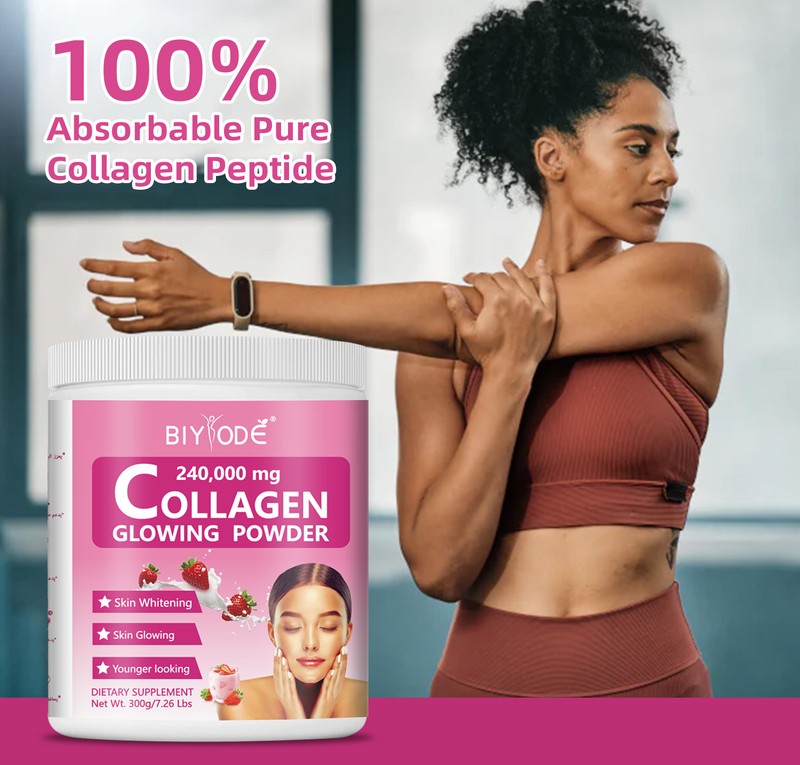 BIYODE Marine Collagen Glow Powder 300 gram container