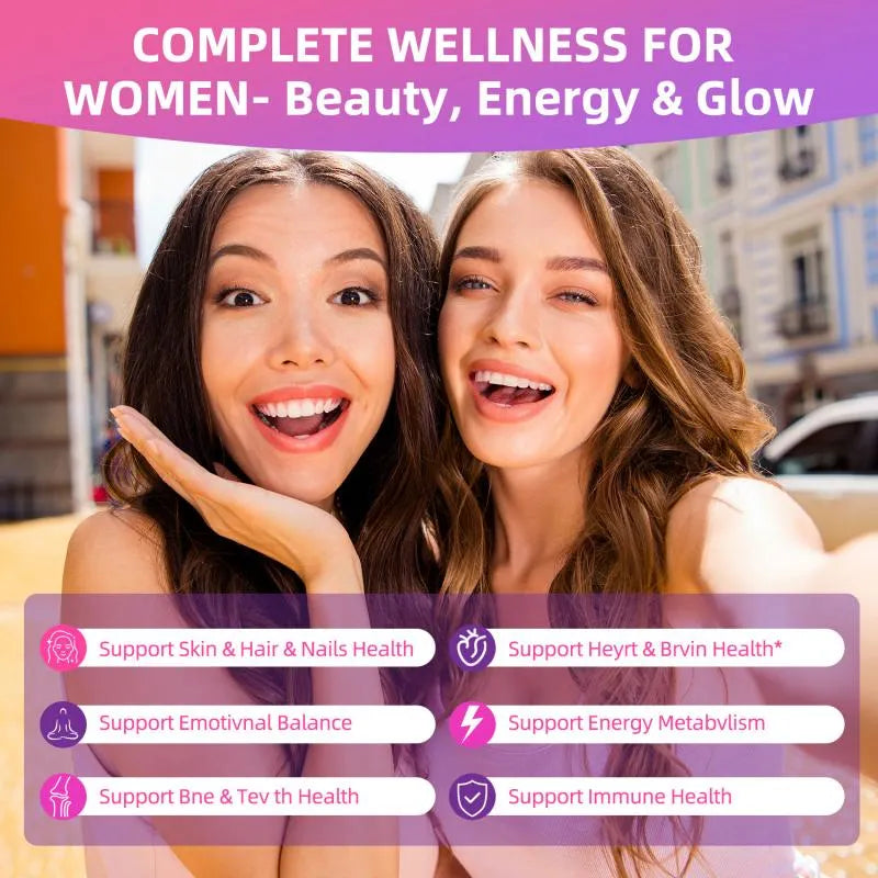 Women's Multivitamin Gummies for Daily Wellness, Beauty & Energy Support