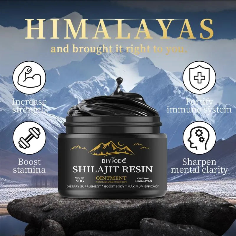 Pure Himalayan Shilajit Resin 50g – Support Energy, Focus & Recovery
