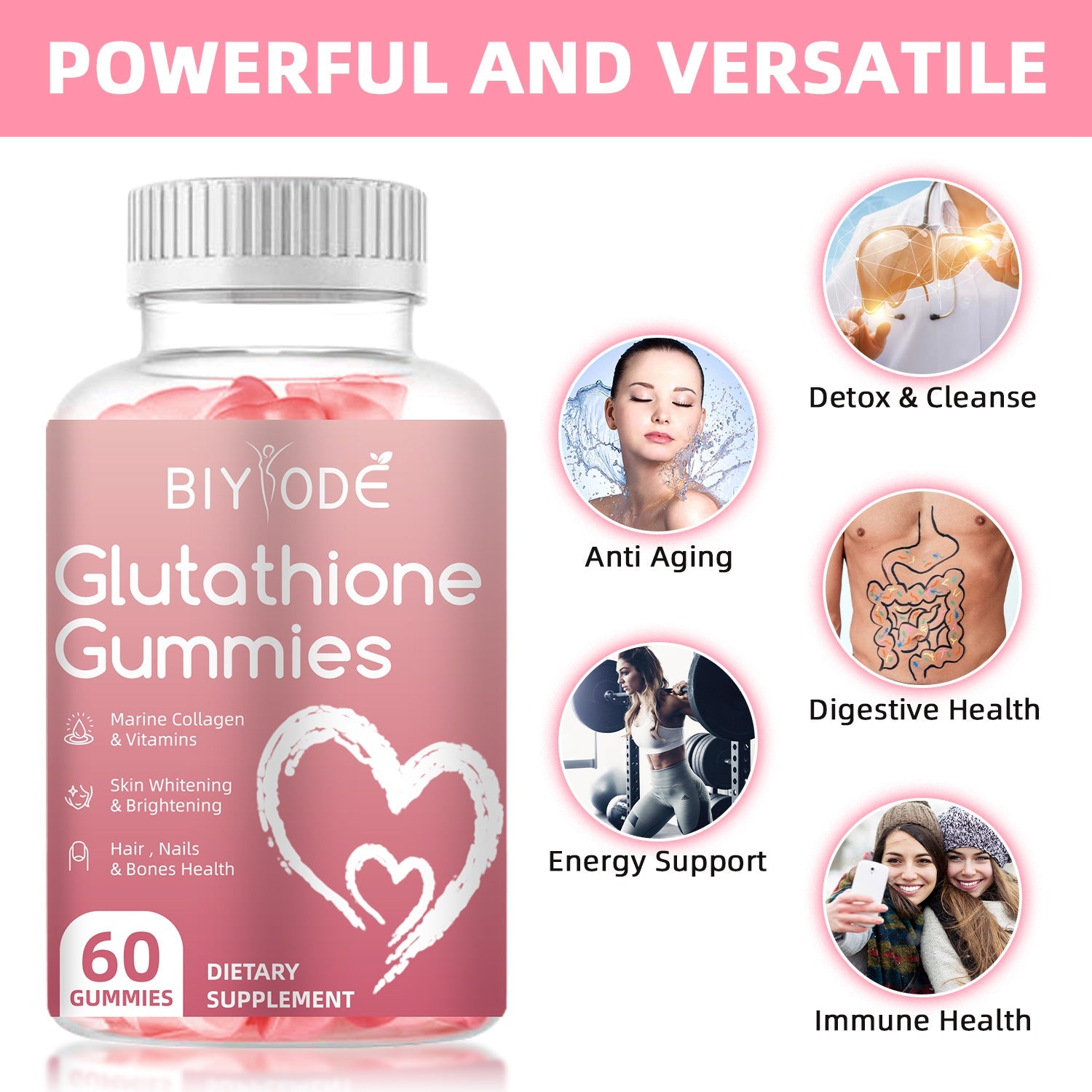 BIYODE Glutathione Skin Care - Skin Brightening Anti-Aging Collagen