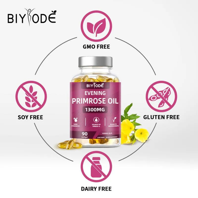 Biyode Evening Primrose Oil Capsules Health Supplement