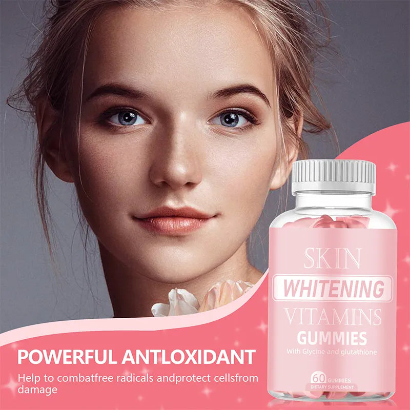 Glutathione Skin Whitening Gummies with Glycine – Anti-Aging & Beauty Support